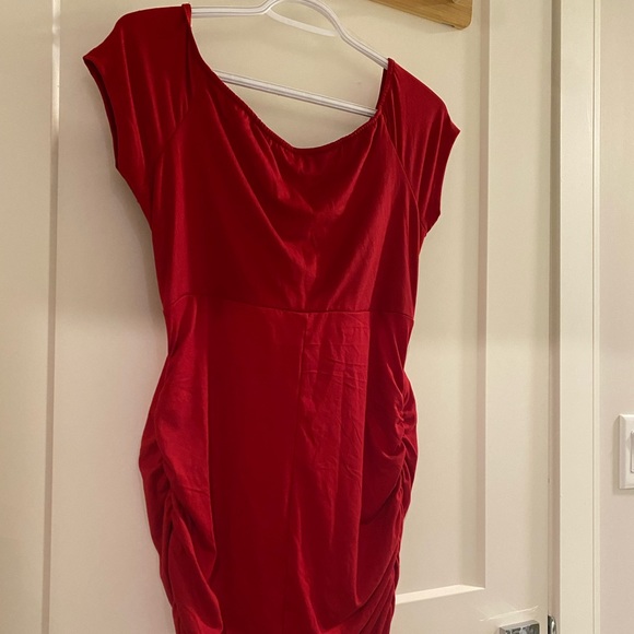 New Burgundy Maternity Dress - Picture 8 of 9